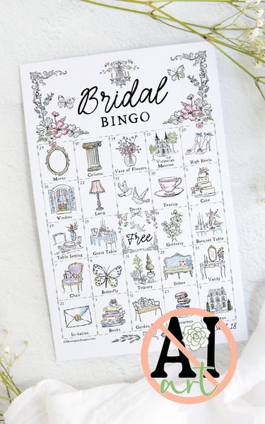 Bridal Bingo - Château Romance - Printable Digital Download by Greengate Images