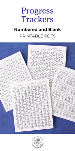 Numbered Progress Tracking Charts - Greengate Images