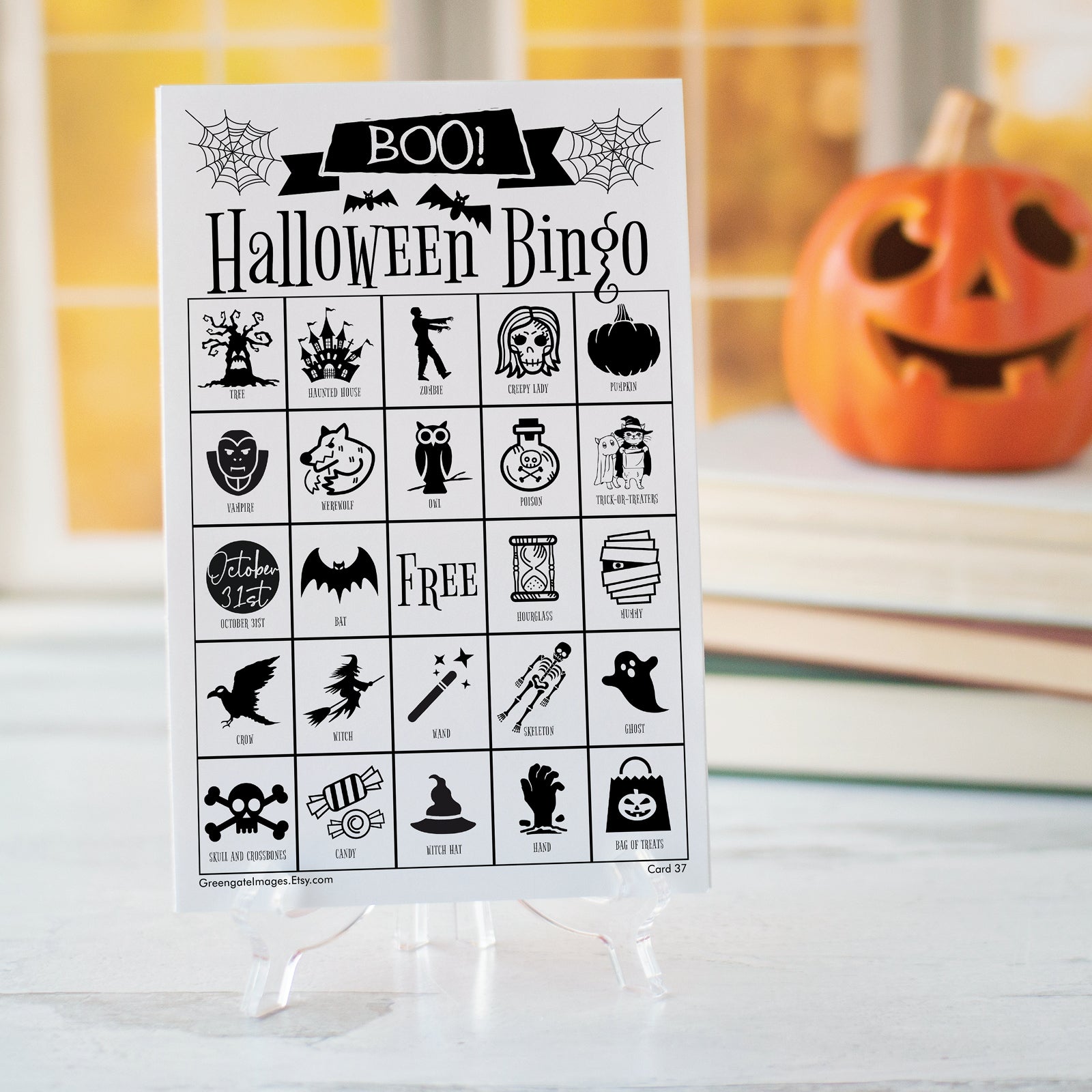 halloween-bingo-cards-black-and-white-doodles-greengate-images for Printable Free Halloween Bingo Cards Halloween Bingo Cards - Black and White Doodles – Greengate Images for Printable Free Halloween Bingo Cards