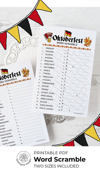 Oktoberfest Word Scramble