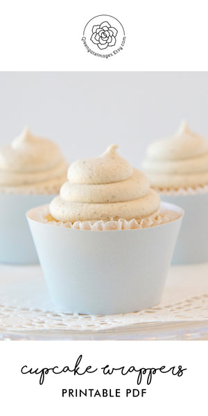 Solid Pale Gray Cupcake Wrapper - Greengate Images