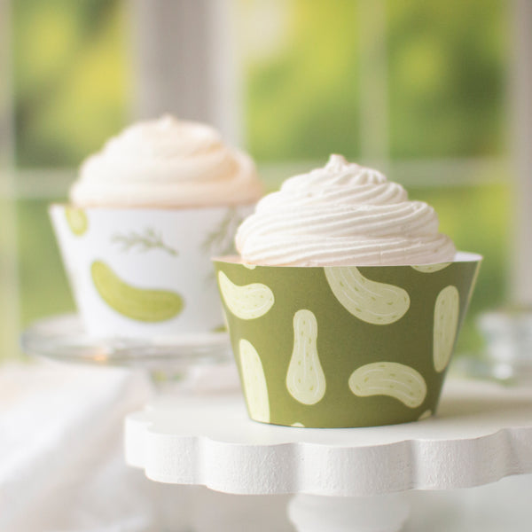 Pickle Cupcake Wrapper Duo - Printable Digital Download by Greengate Images