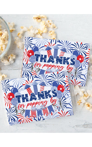 Patriotic Popcorn Wrapper - Thanks For Popping By