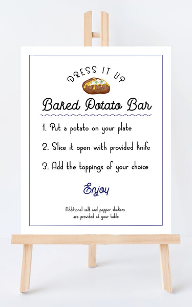 Baked Potato Bar Sign