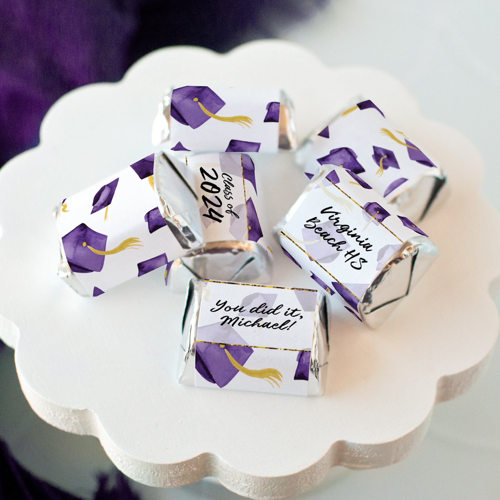 Purple Graduation Nugget Wrappers