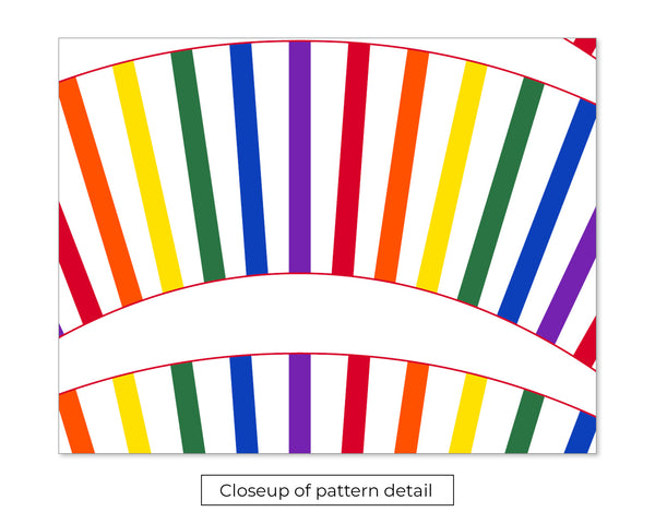 Rainbow Vertical Striped Cupcake Wrapper - Printable Digital Download by Greengate Images