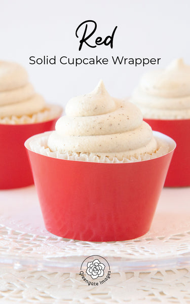 Solid Red Cupcake Wrapper - Greengate Images