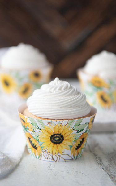 Sunflower Cupcake Wrappers - Printable Digital Download by Greengate Images
