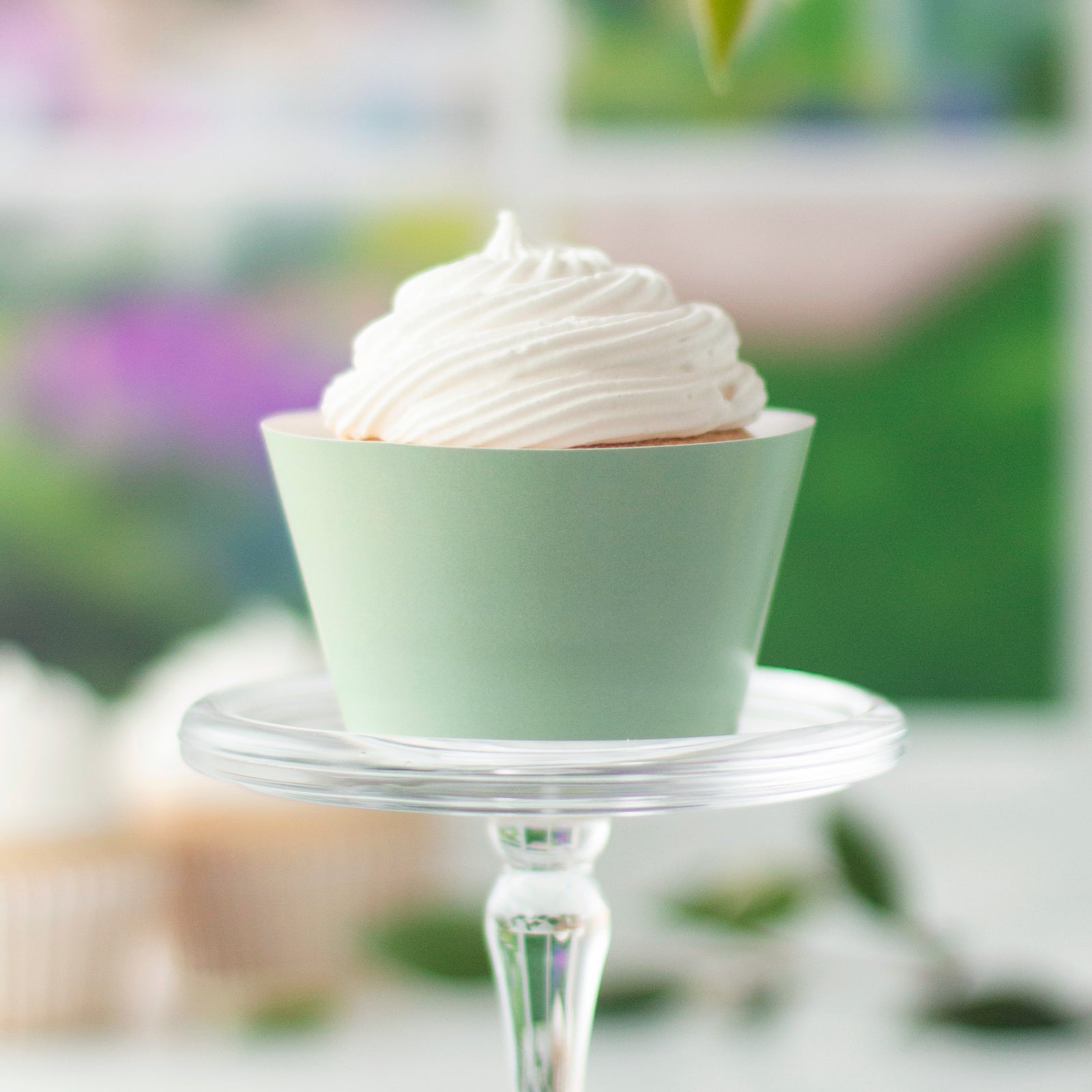 Solid Sage Green Cupcake Wrapper - Greengate Images