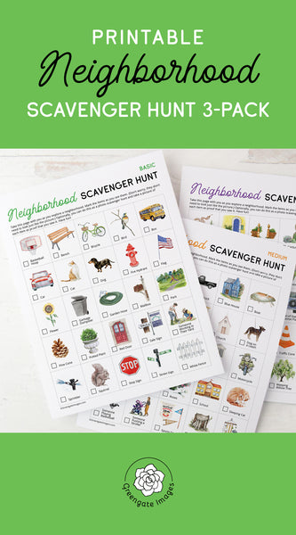 Neighborhood Scavenger Hunt 3-Pack - Greengate Images