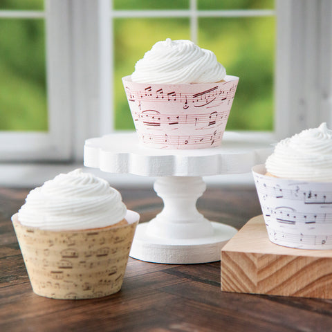 Sheet Music Cupcake Wrappers