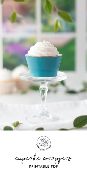 Teal Cupcake Wrapper - Greengate Images