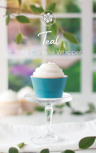 Teal Cupcake Wrapper - Greengate Images