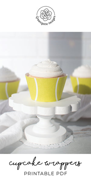 Tennis Ball Cupcake Wrappers