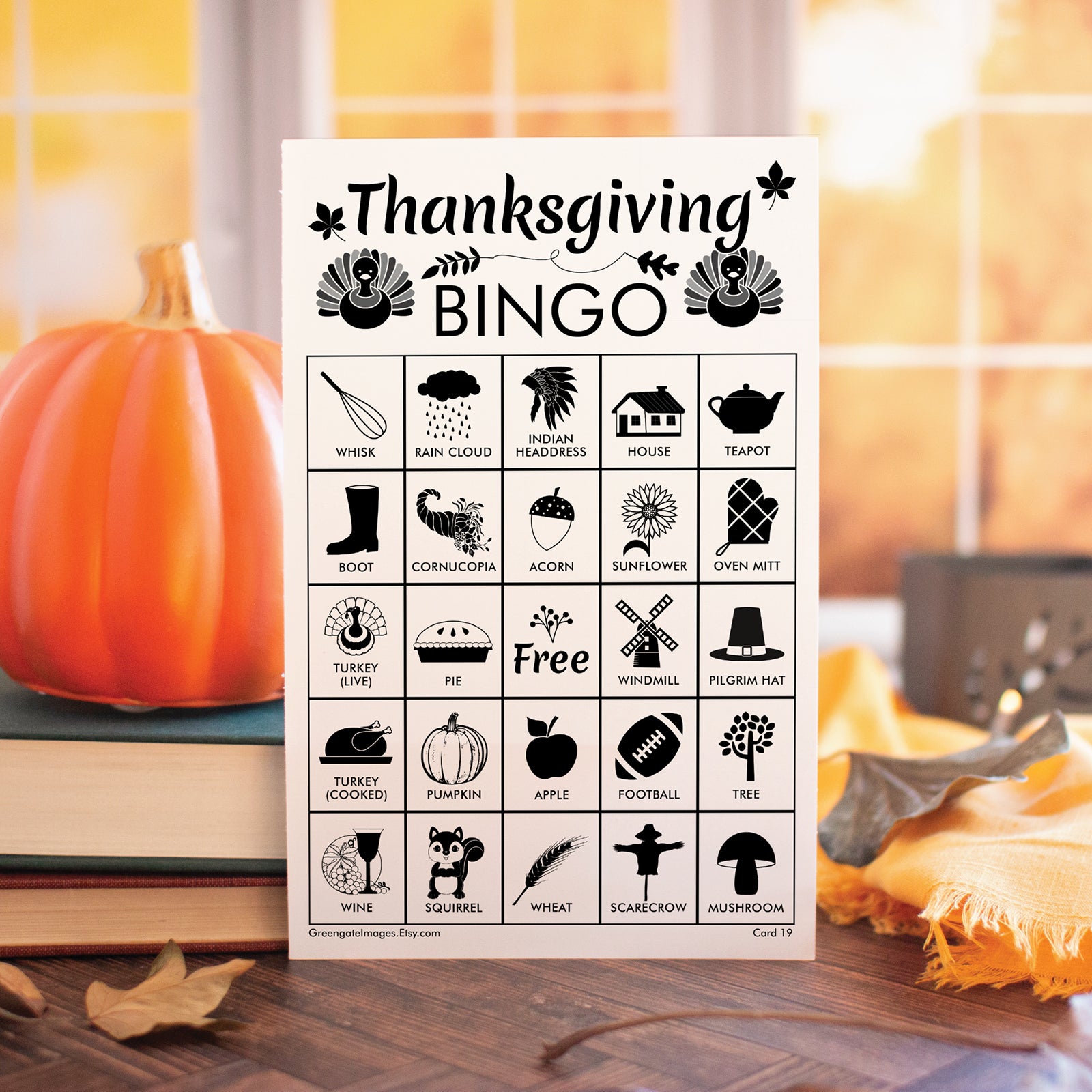 thanksgiving-bingo-black-and-white-greengate-images for Free Printable Thanksgiving Bingo Cards For Large Groups Thanksgiving Bingo - Black and White โ Greengate Images for Free Printable Thanksgiving Bingo Cards For Large Groups