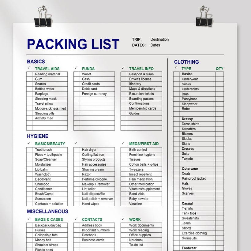 Printables for Organization