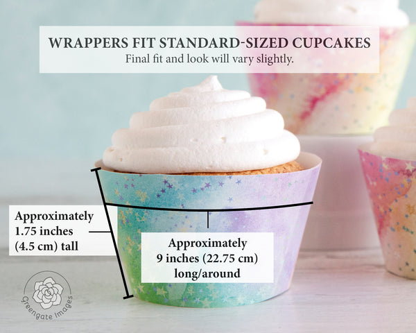 Pastel Rainbow Cupcake Wrapper