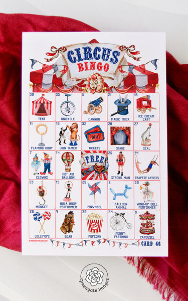 Circus Bingo - Vintage-Style - Greengate Images