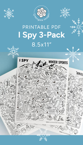 Winter I Spy Bundle - Printable Digital Download by Greengate Images
