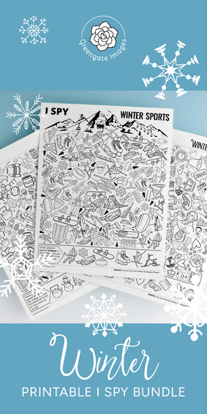 Winter I Spy Bundle - Printable Digital Download by Greengate Images