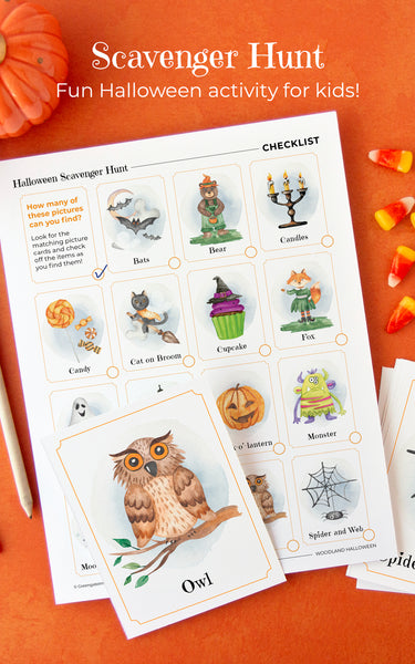 Kids' Halloween Scavenger Hunt - Woodland - Greengate Images