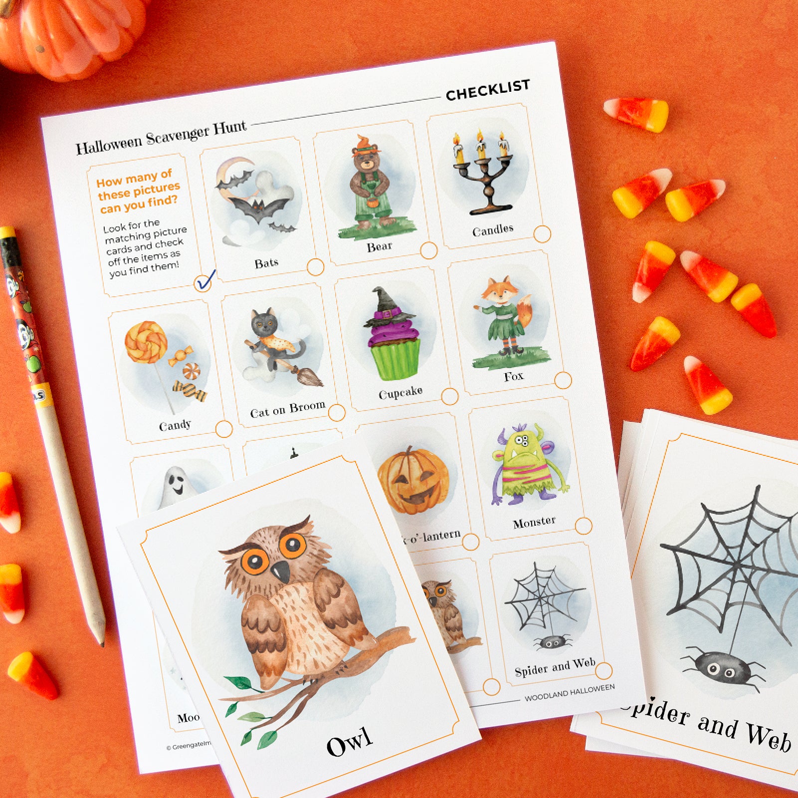 Kids' Halloween Scavenger Hunt - Woodland - Greengate Images