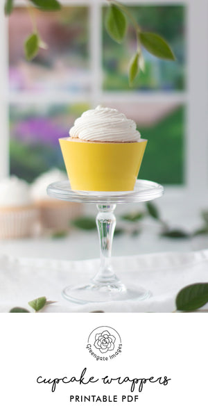 Yellow Cupcake Wrapper - Greengate Images