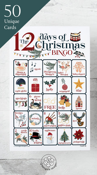 12 Days of Christmas Bingo