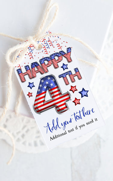 Happy 4th Gift Tag