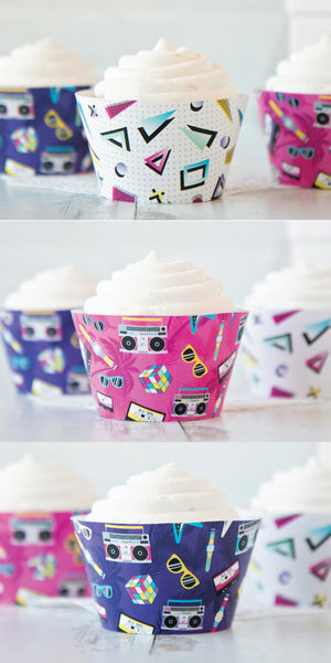 80s Cupcake Wrapper Set