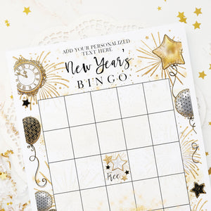 New Year's Bingo Template
