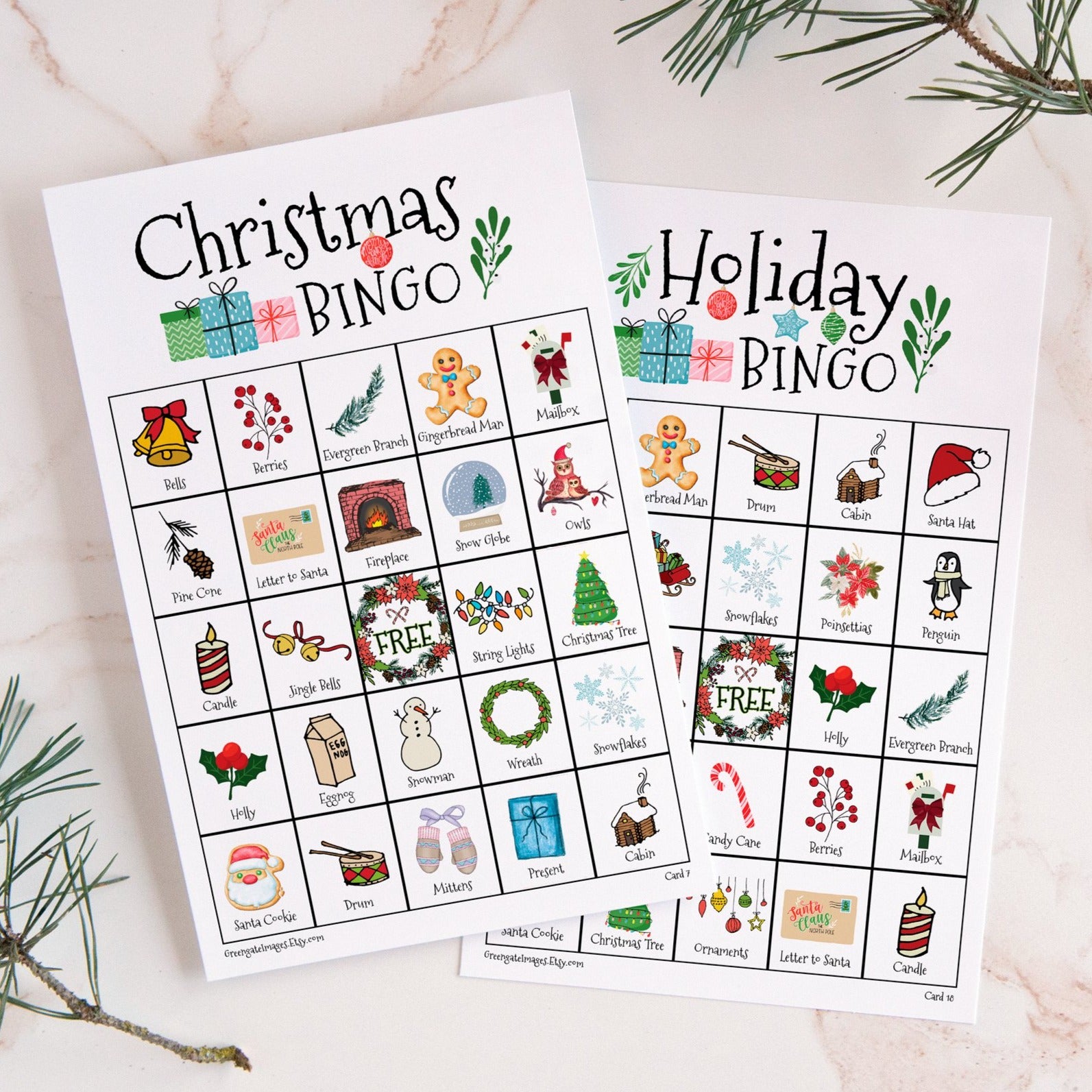 Christmas/Holiday Bingo – Greengate Images christmas-holiday-bingo-greengate-images