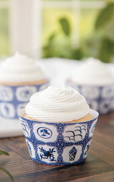 Chinoiserie Tile Cupcake Wrapper