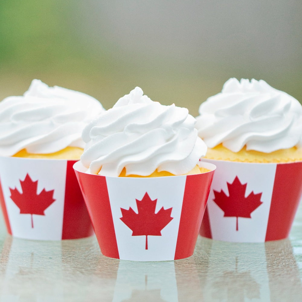 Canadian Flag Cupcake Wrapper