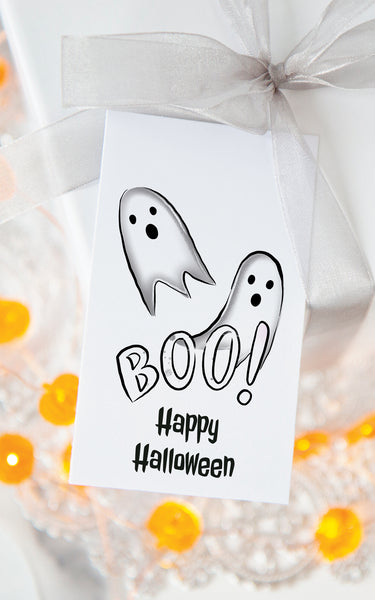 Boo Ghosts Halloween Gift Tag