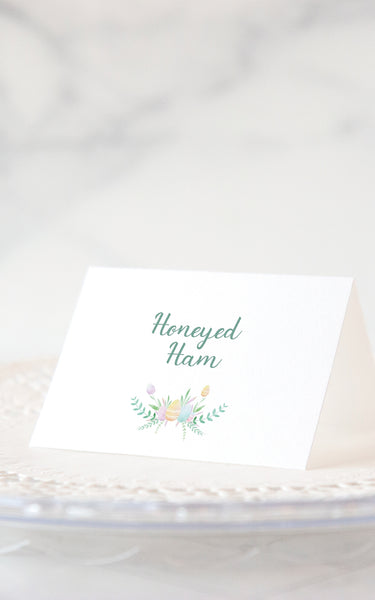 Easter Place Cards - Floral Easter Eggs