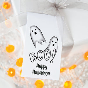 Boo Ghosts Halloween Gift Tag