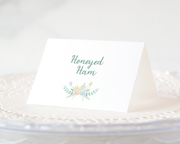 Easter Place Cards - Floral Easter Eggs