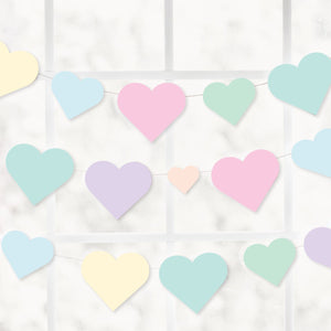 Heart Garland - Pastel Rainbow - Greengate Images