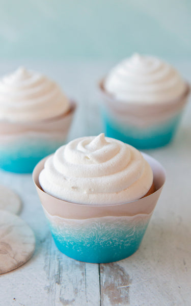 Turquoise Beach Cupcake Wrapper