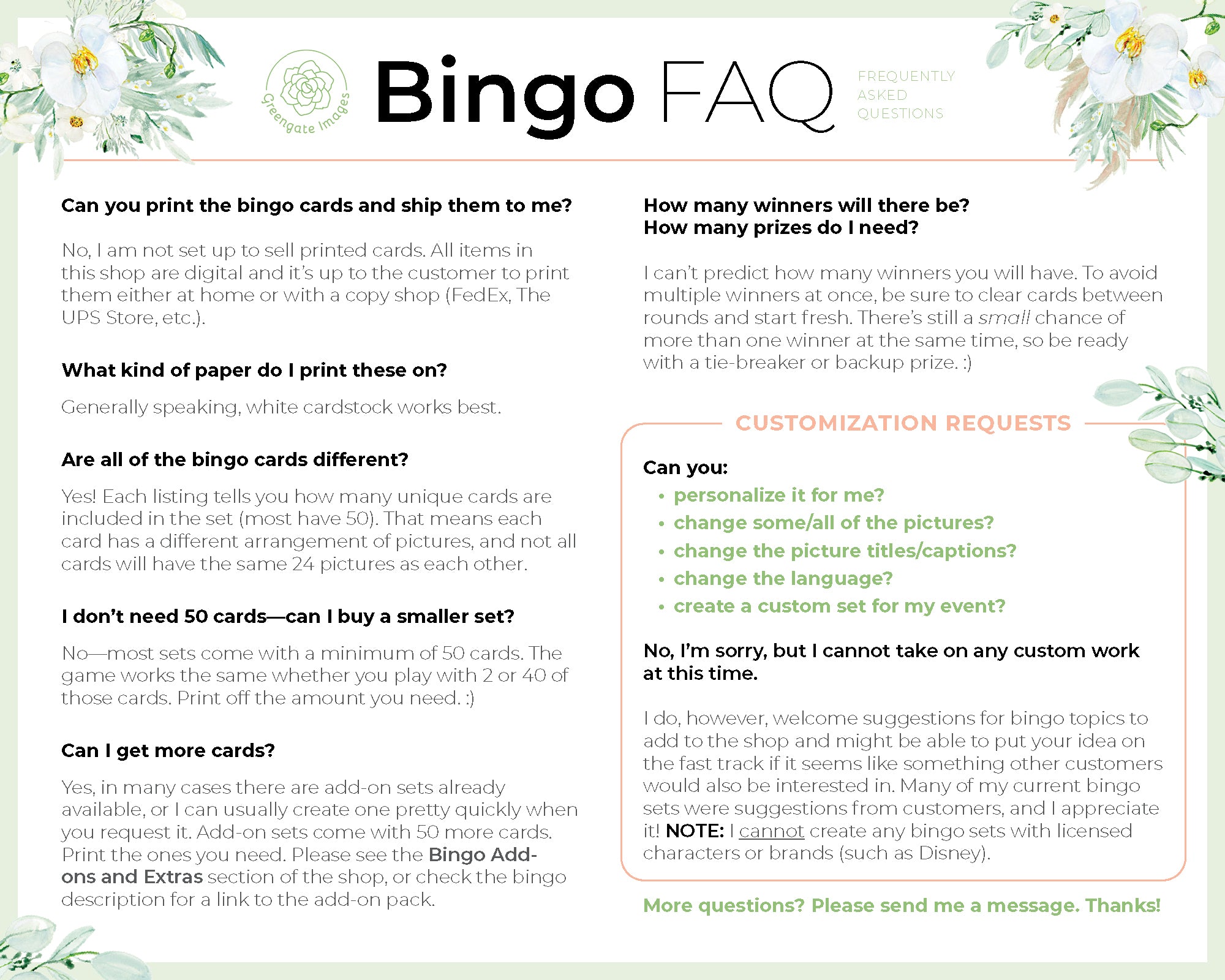 Coffee Bingo – Greengate Images