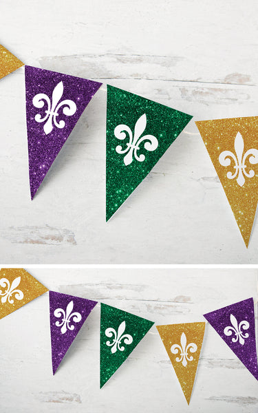 Mardi Gras Banner - Fleur-de-lis - Greengate Images