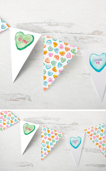 Candy Heart Bunting