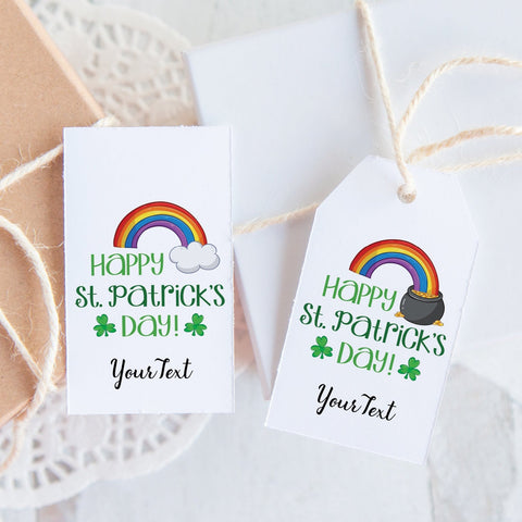 St. Patrick's Gift Tags - Rainbows