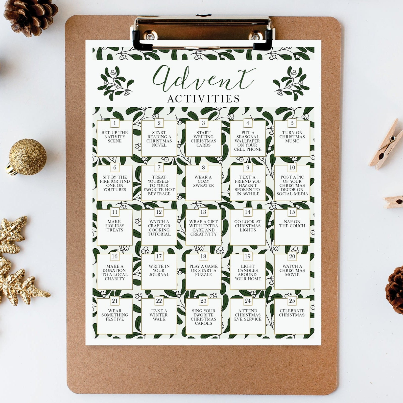 Advent Activities Calendar Mistletoe Greengate Images Advent activities calendar mistletoe greengate images