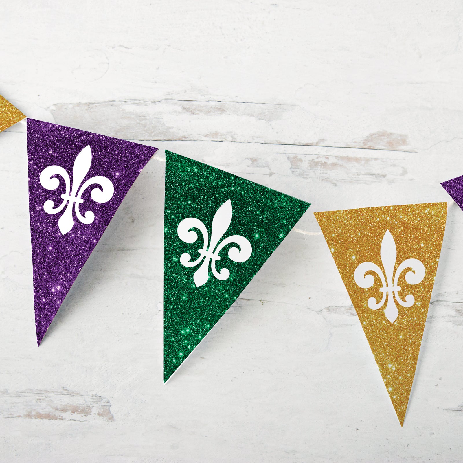 Mardi Gras Banner - Fleur-de-lis - Greengate Images