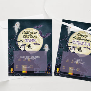 Full Moon Night Halloween Gift Card Holder