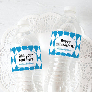 Oktoberfest Water Bottle Label - Bavarian Print