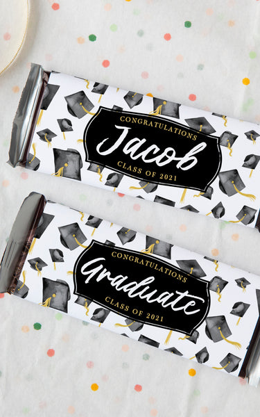 Black Graduation Candy Bar Wrappers
