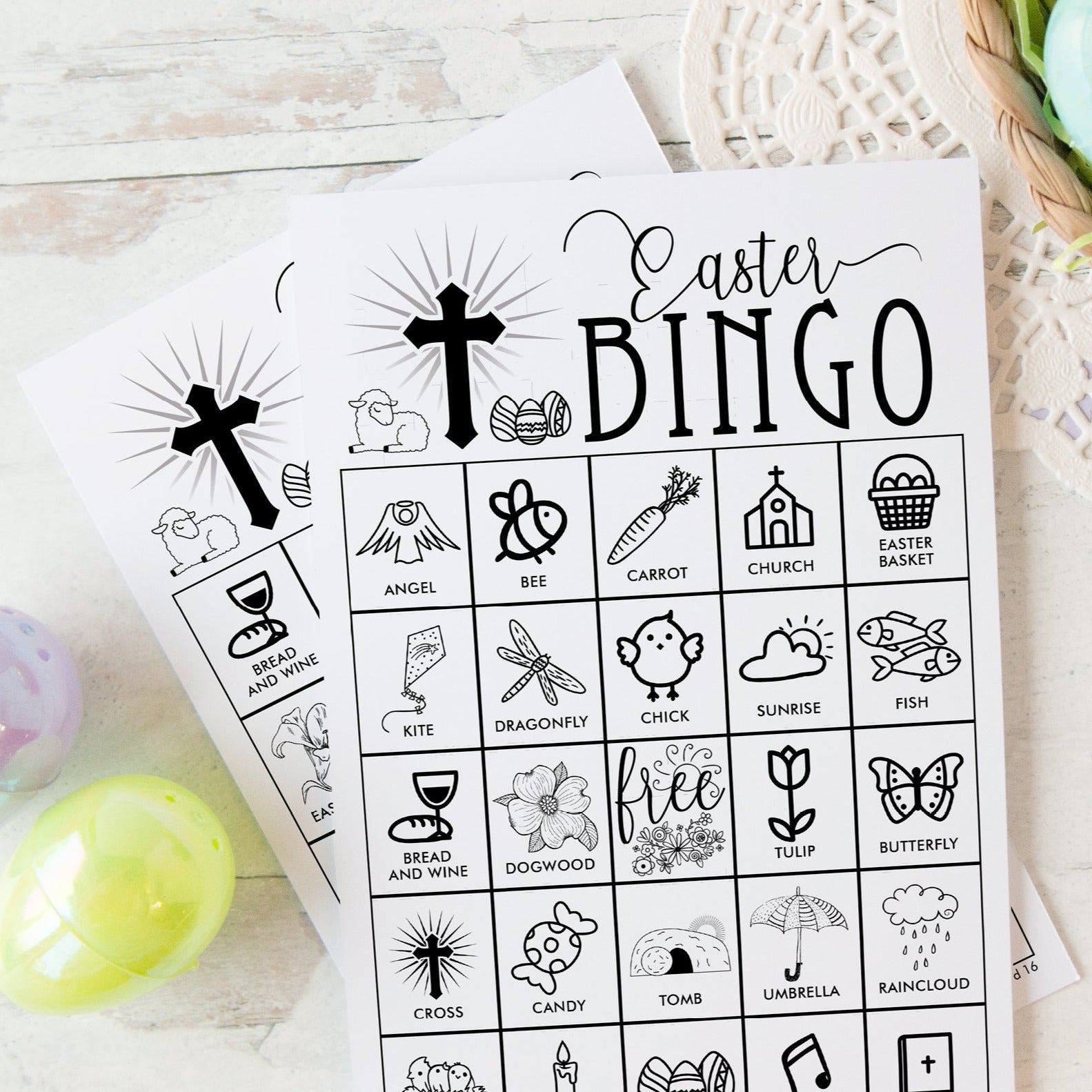 Christian Easter Bingo Cards